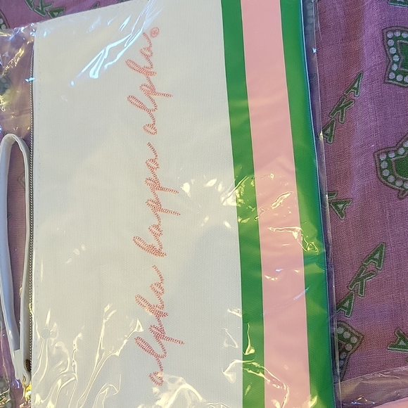 AKA Alpha kappa alpha Oxford and canvas wristlet - Picture 5 of 7